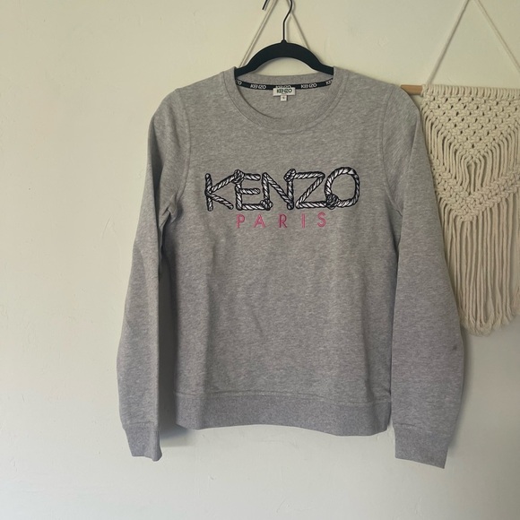 Kenzo Tops - Kenzo Paris Gray Crewneck Sweatshirt